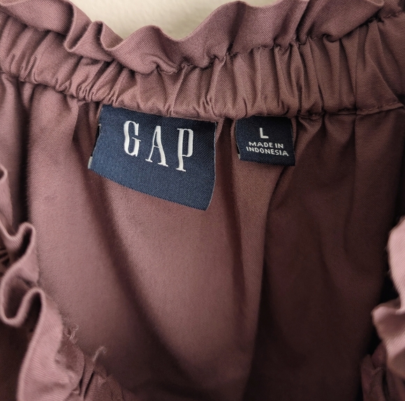 Gap Mocha Mousse Flutter Sleeve Babydoll Mini Dress Cottagecore Peasantcore - Picture 7 of 7